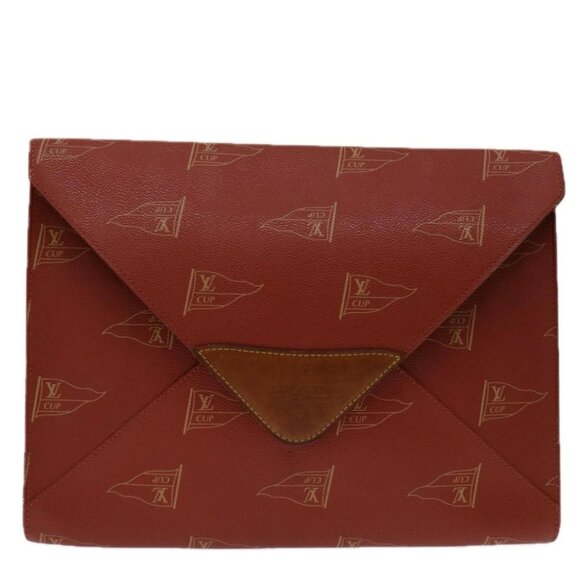 LOUIS VUITTON LV Cup Clutch Bag PVC Red LV Auth 68545 - Picture 1 of 14